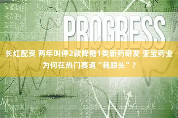 长红配资 两年叫停2款降糖1类新药研发 亚宝药业为何在热门赛道“栽跟头”？